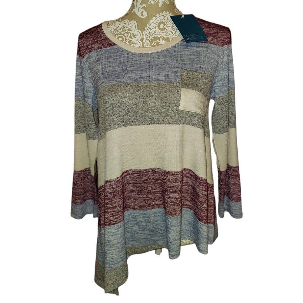 Market Spruce Long Sleeve Shirt NWT Women's Petite Size Small
